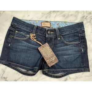 NWT Paige Premium Canyon Dark Colored Wash Stretch Denim Jean Shorts 25